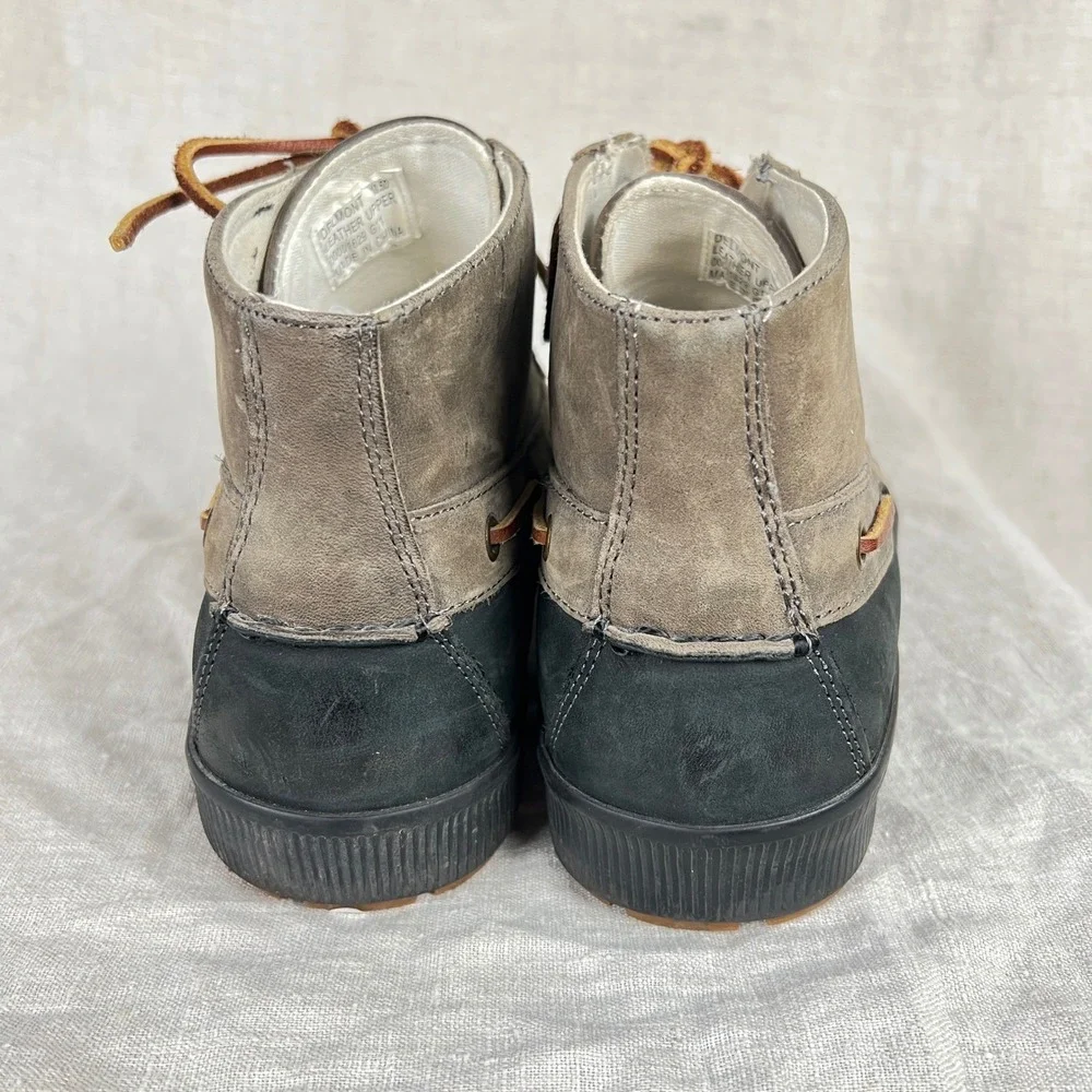 Polo Ralph Lauren Delmont Boots Mens 10.5D Leather Chukka Boat Grey Brown Rugged